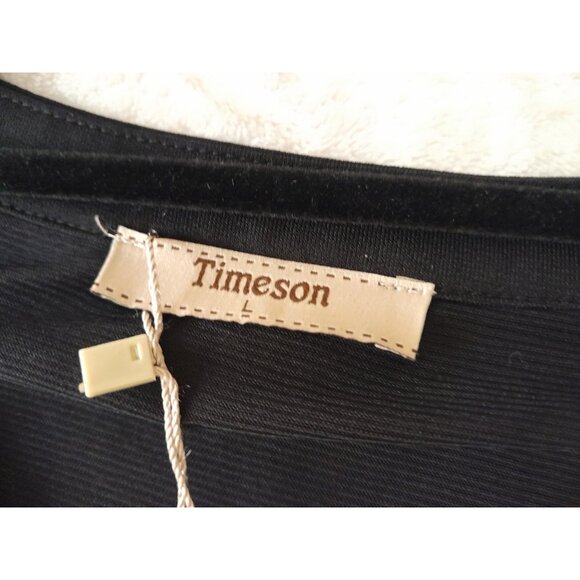 New Womens Whimsigoth Night Out Work Church Flared Flutter Sleeve Blouse Blk XL - Picture 4 of 8